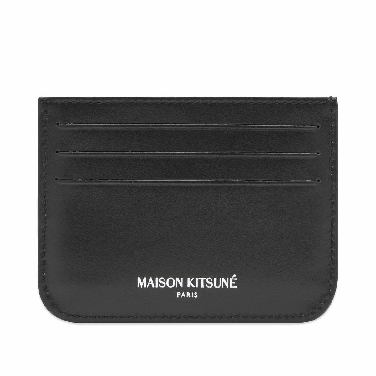 Maison Kitsuné Men's Fox Head Cardholder in Black Maison Kitsune