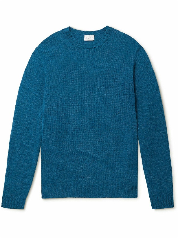 Photo: Kingsman - Shetland Virgin Wool Sweater - Blue