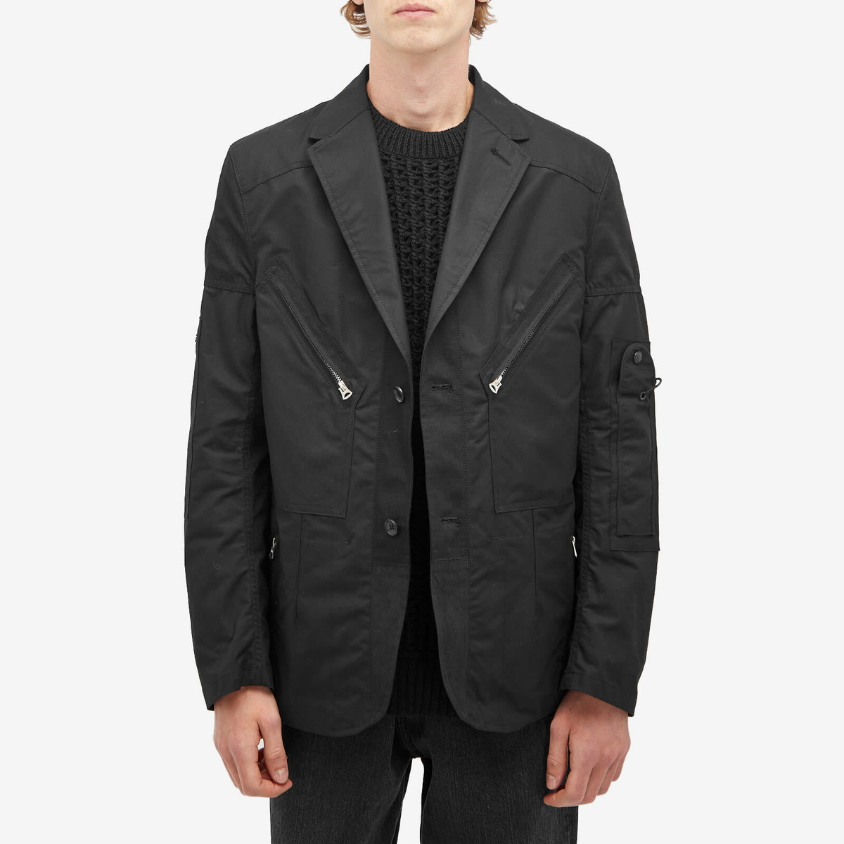 Junya Watanabe MAN Men's Ripstop Jacket in Black Junya Watanabe