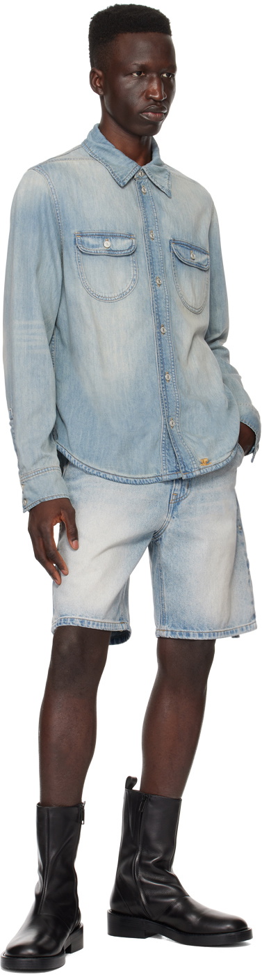 Courrèges Blue Western Denim Shirt