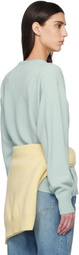 ssstein Blue Extra Fine Wool Knit Sweater