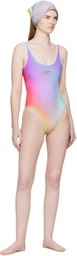 Casablanca Multicolor Glass Logo Gradient Medium Silk Scarf
