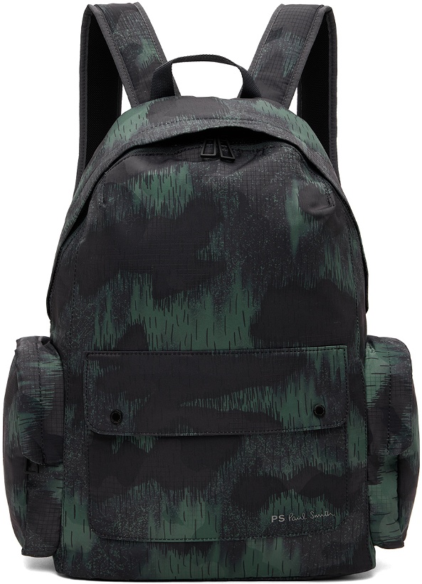 Photo: PS by Paul Smith Khaki Camouflage Backpack