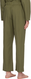 Tekla Green Drawstring Pyjama Pants