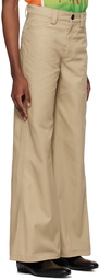 Meryll Rogge Taupe Double Trousers