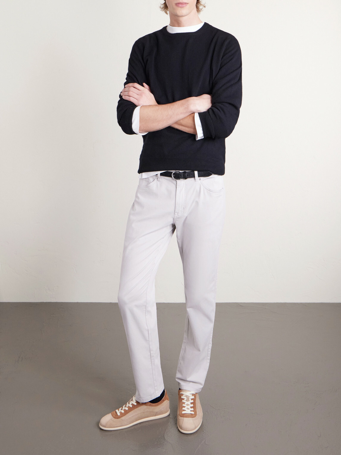 Peter Millar - Signature Straight-Leg Cotton-Blend Sateen Trousers - Gray
