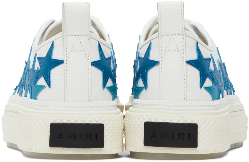 AMIRI White & Blue Stars Court Low Sneakers Amiri