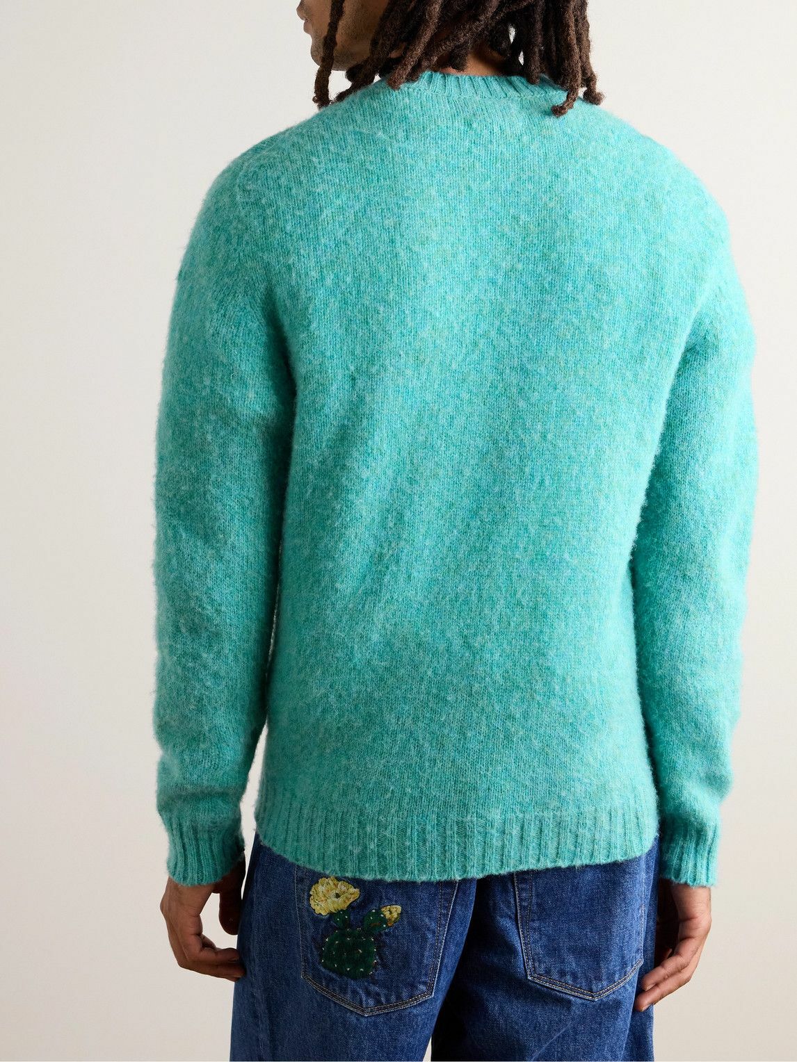 De Bonne Facture - Brushed-Wool Sweater - Green