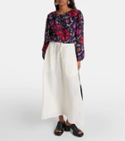 Velvet Fraser printed cotton and silk blouse