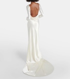 Danielle Frankel Bridal Simone wool and silk satin gown