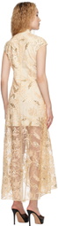 KIM SHUI SSENSE Exclusive Beige Qi Pao Maxi Dress