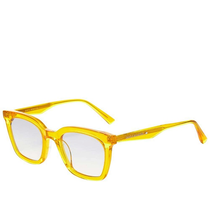 Photo: Gentle Monster Momati Sunglasses in Yellow/Light Grey