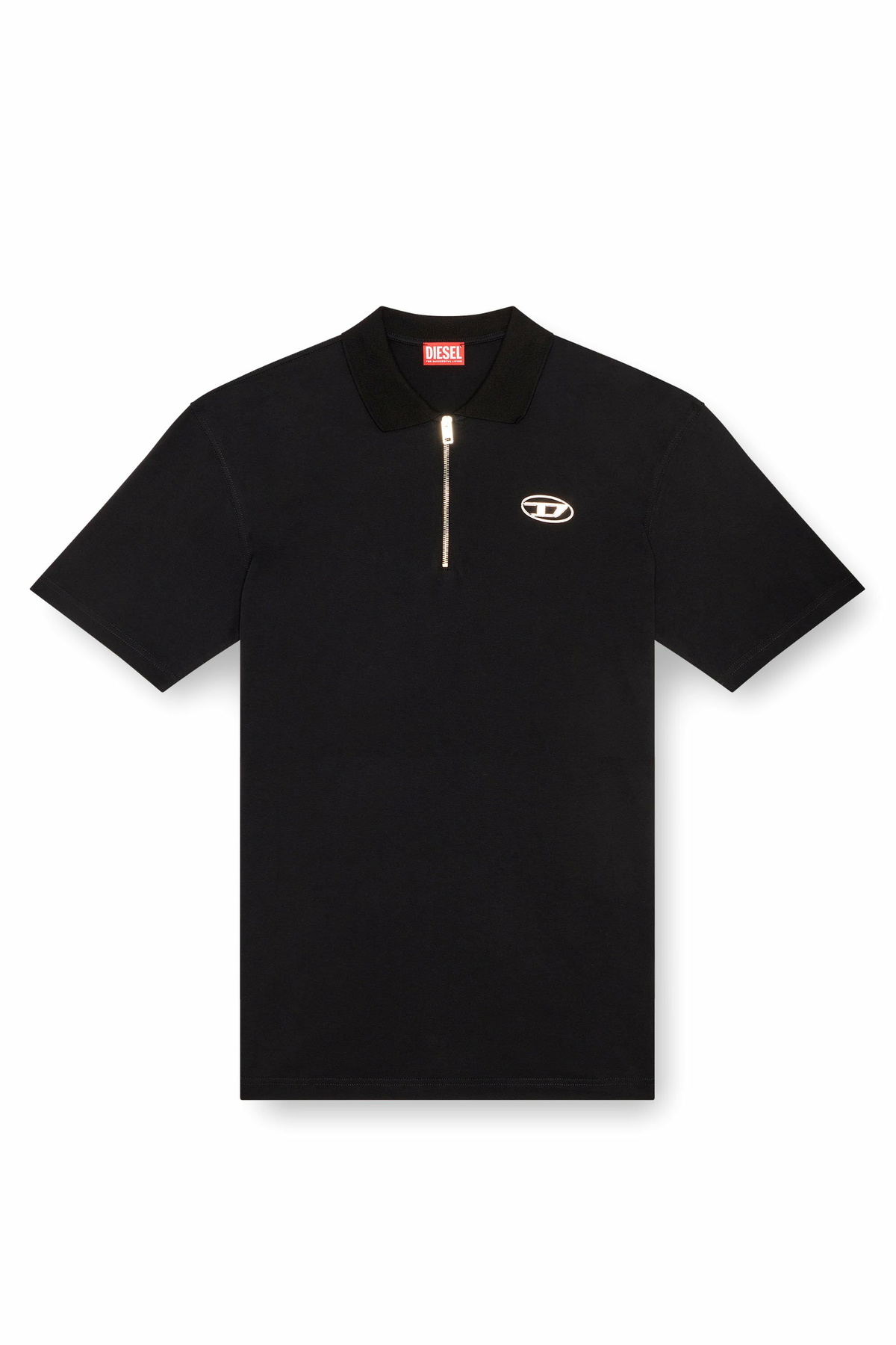 Diesel Polo shirt with half zip - Polos Mens in Black