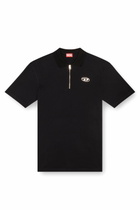 Diesel Polo shirt with half zip - Polos Mens in Black