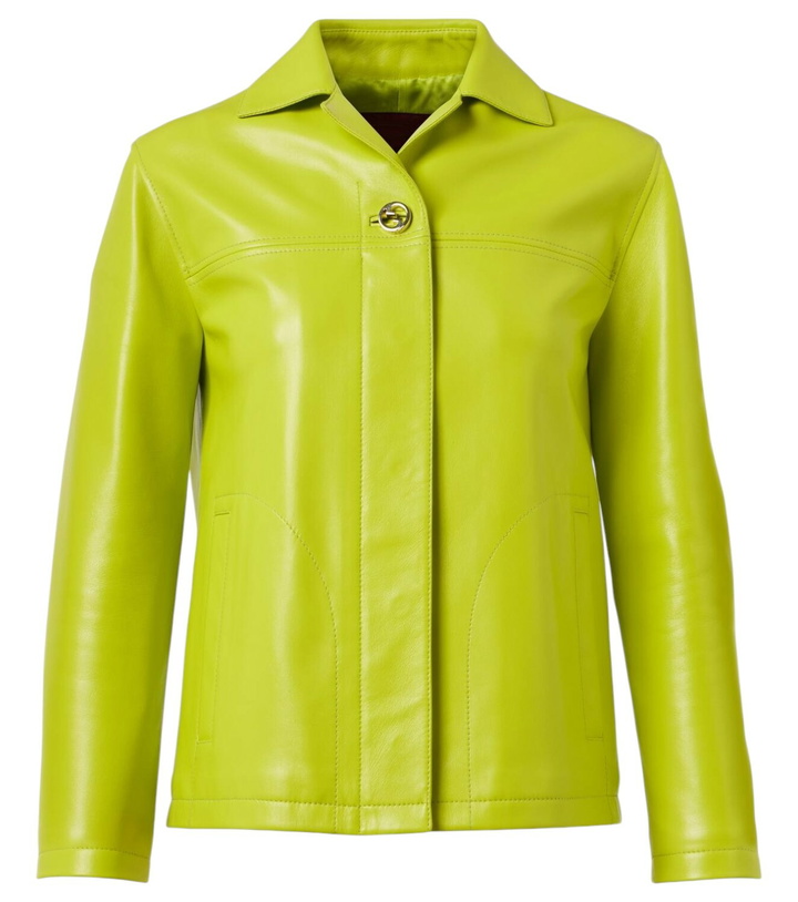 Photo: Gucci Interlocking G leather jacket