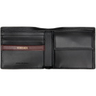 Versace Black & Brown Roomy Leather Bifold Wallet