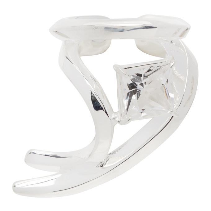 Photo: SWEETLIMEJUICE Silver Crystal Cauda Single Ear Cuff
