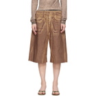 Acne Studios Tan Printed Shorts