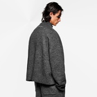 MKI Men's Mohair Blend Knit Track Jacket in Charcoal