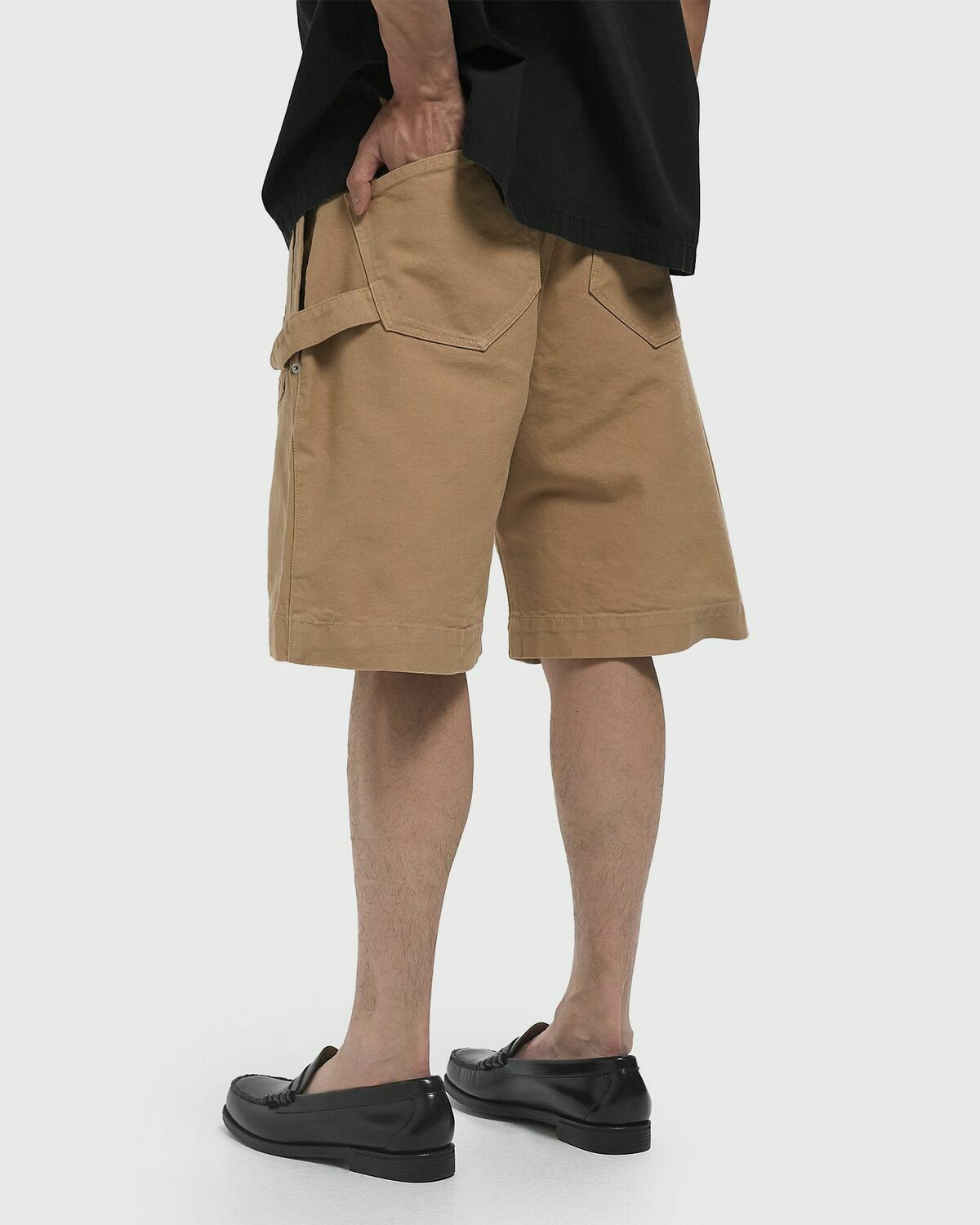 JW Anderson TWISTED WORKWEAR SHORTS Beige Mens Casual Short