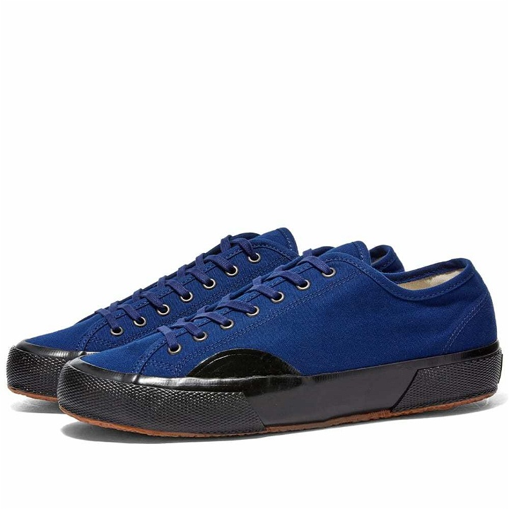 Photo: Artifact by Superga Men's 2431-D Canvas Sneakers in Navy Blue/Black