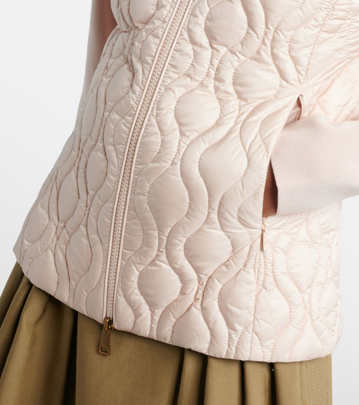 Moncler Down-paneled cotton cardigan