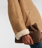 Brunello Cucinelli Shearling-lined leather jacket