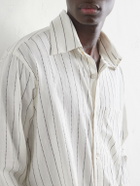 Kartik Research - Pinstriped Cotton-Canvas Shirt - Neutrals