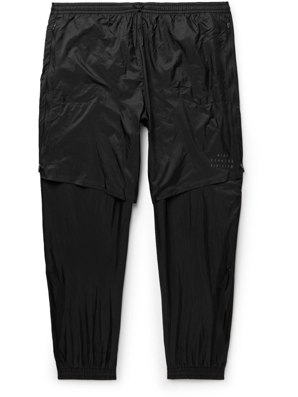 Photo: Nike Running - Run Division Pinnacle Tapered Nylon-Ripstop Running Track Pants - Black