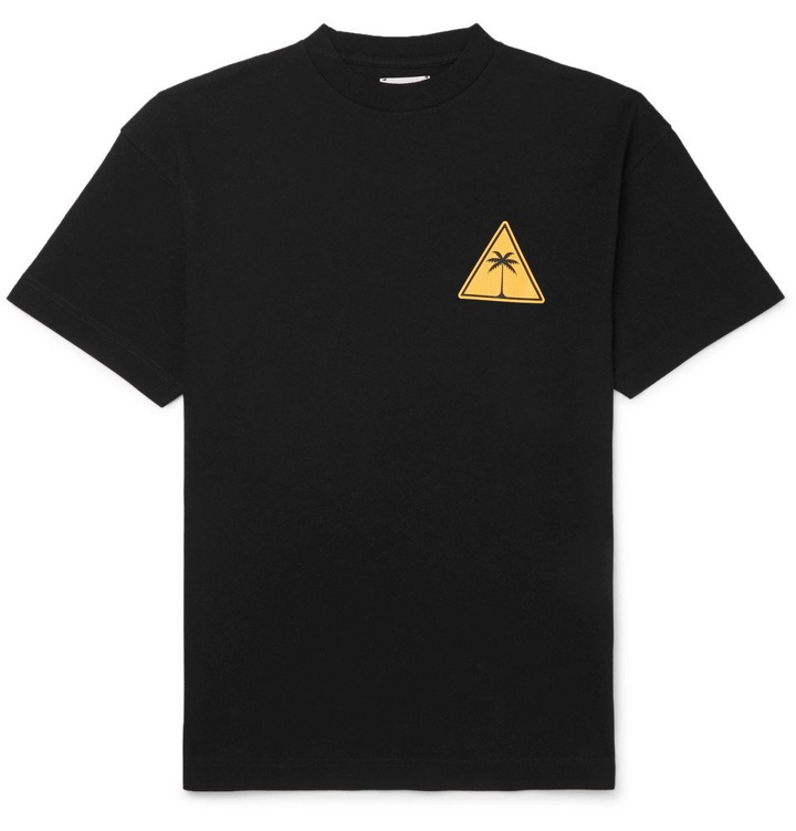 Photo: Palm Angels - Logo-Print Cotton-Jersey T-Shirt - Men - Black