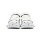 Alexander McQueen White and Black Studded Straps Oversized Sneakers