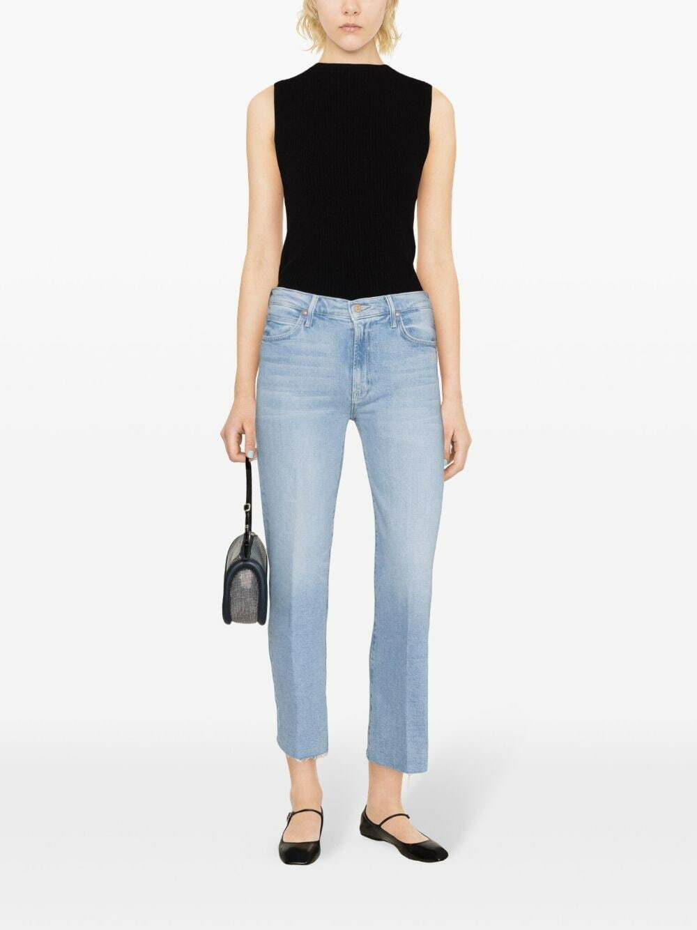 MOTHER - Denim Straight Leg Cropped Jeans
