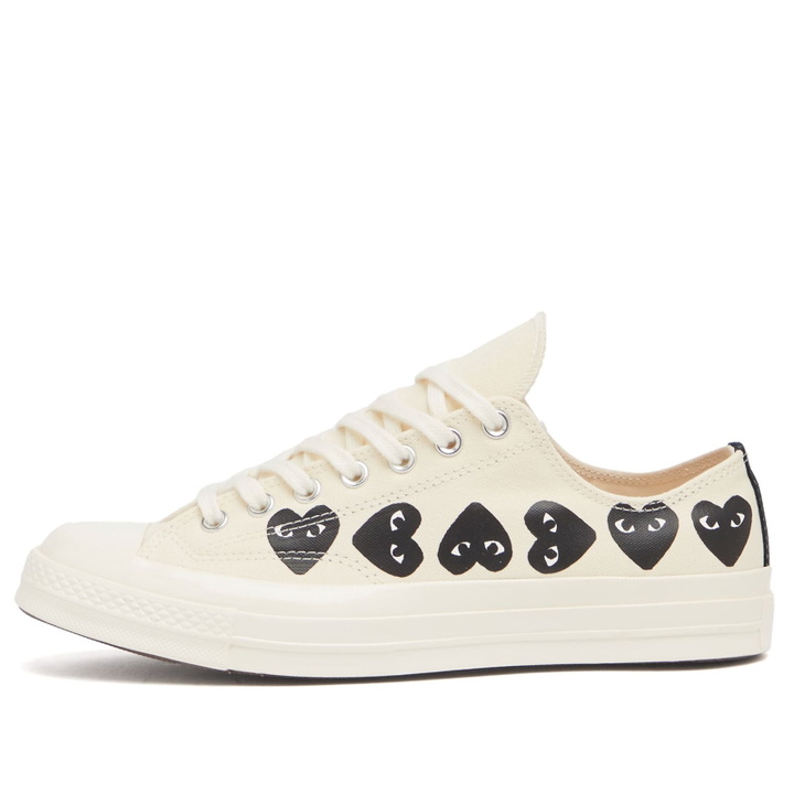Photo: Comme des Garçons Play Men's x Converse Multi Heart Low Sneaker in Beige