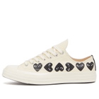Comme des Garçons Play Men's x Converse Multi Heart Low Sneaker in Beige
