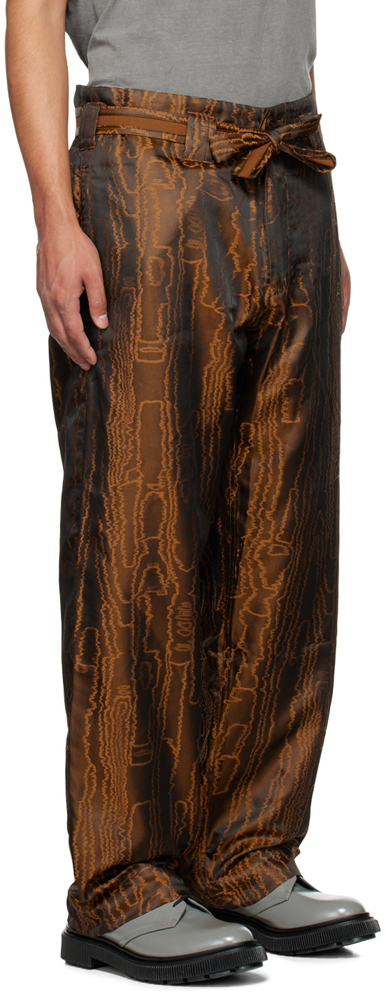 Nicholas Daley Brown Graphic Trousers