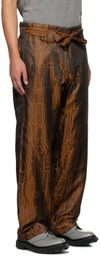 Nicholas Daley Brown Graphic Trousers