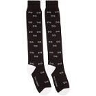Dolce and Gabbana Black Jacquard Logo Socks