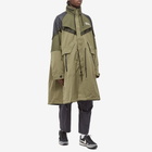 Nike Men's Sacai Trench Coat Jacket in Medium Olive