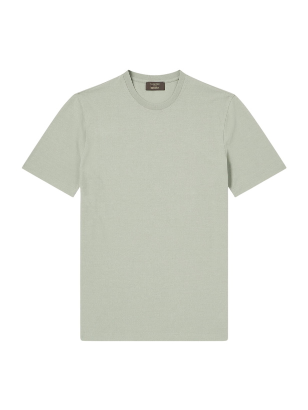 Photo: Slowear - Slim-Fit Cotton-Jersey T-Shirt - Green