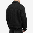 Neighborhood Men's Boa Fleece B-3 Type Jacket in Black