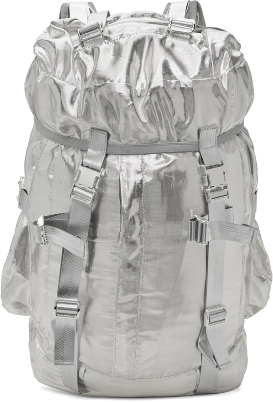 Photo: Junya Watanabe Silver Polyester Glitter Organdy Backpack