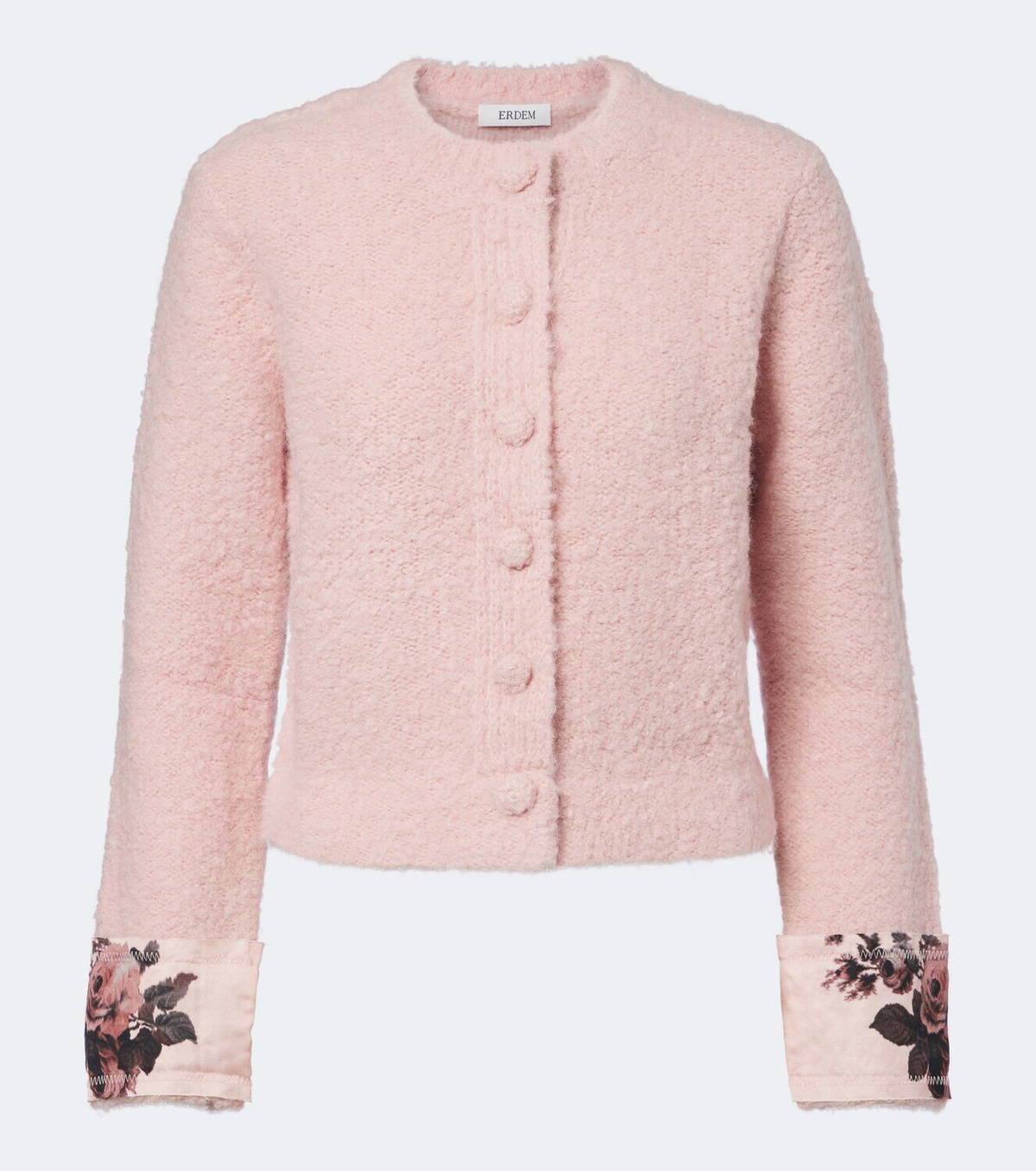 Erdem Floral wool and alpaca bouclé cardigan