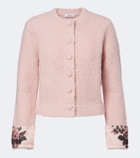 Erdem Floral wool and alpaca bouclé cardigan
