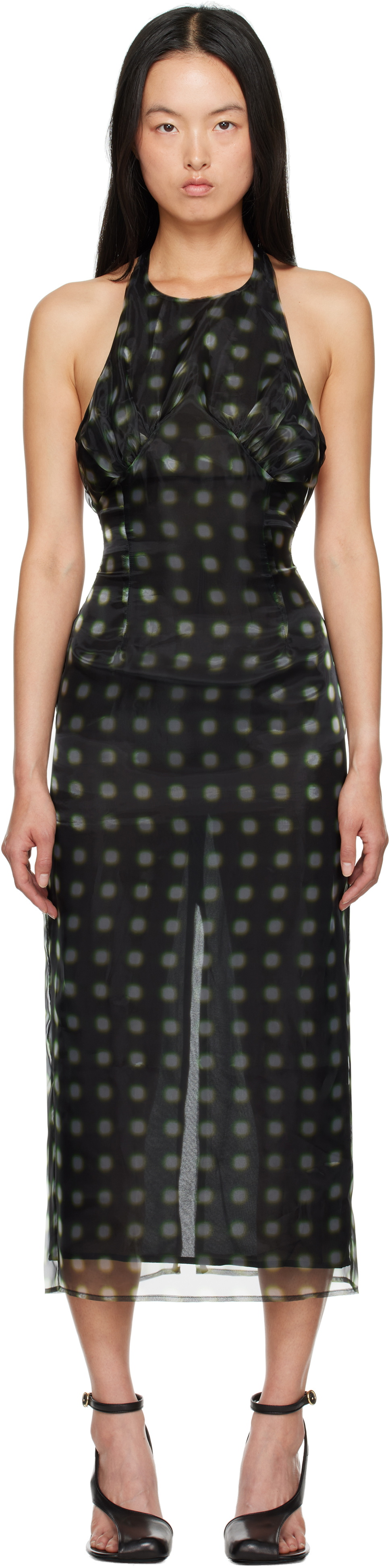 16Arlington Black Zita Midi Dress