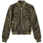 Rick Owens Men's Bauhaus Flight Jacket in Green