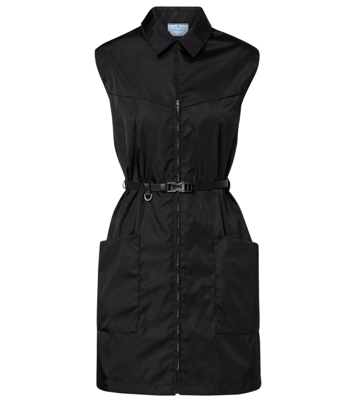 Photo: Prada Re-Nylon belted zip-up minidress