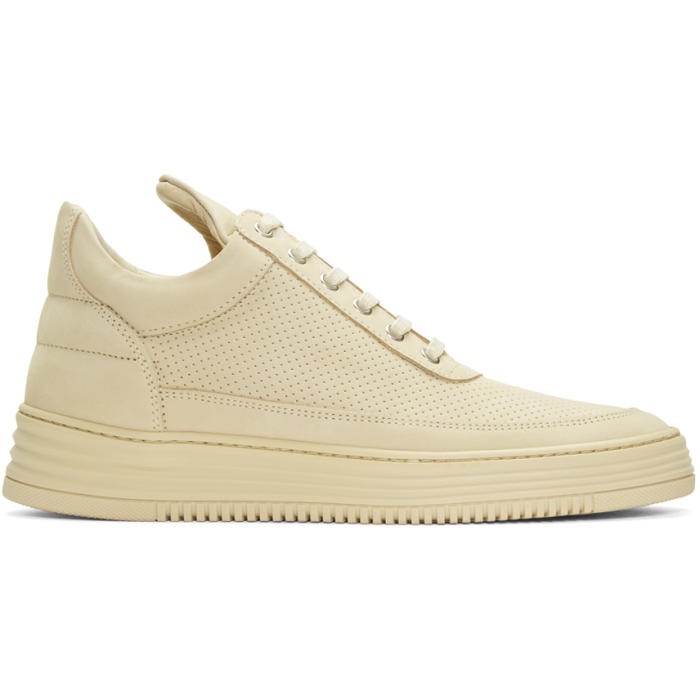 Photo: Filling Pieces Beige Perforated Tone Sneakers