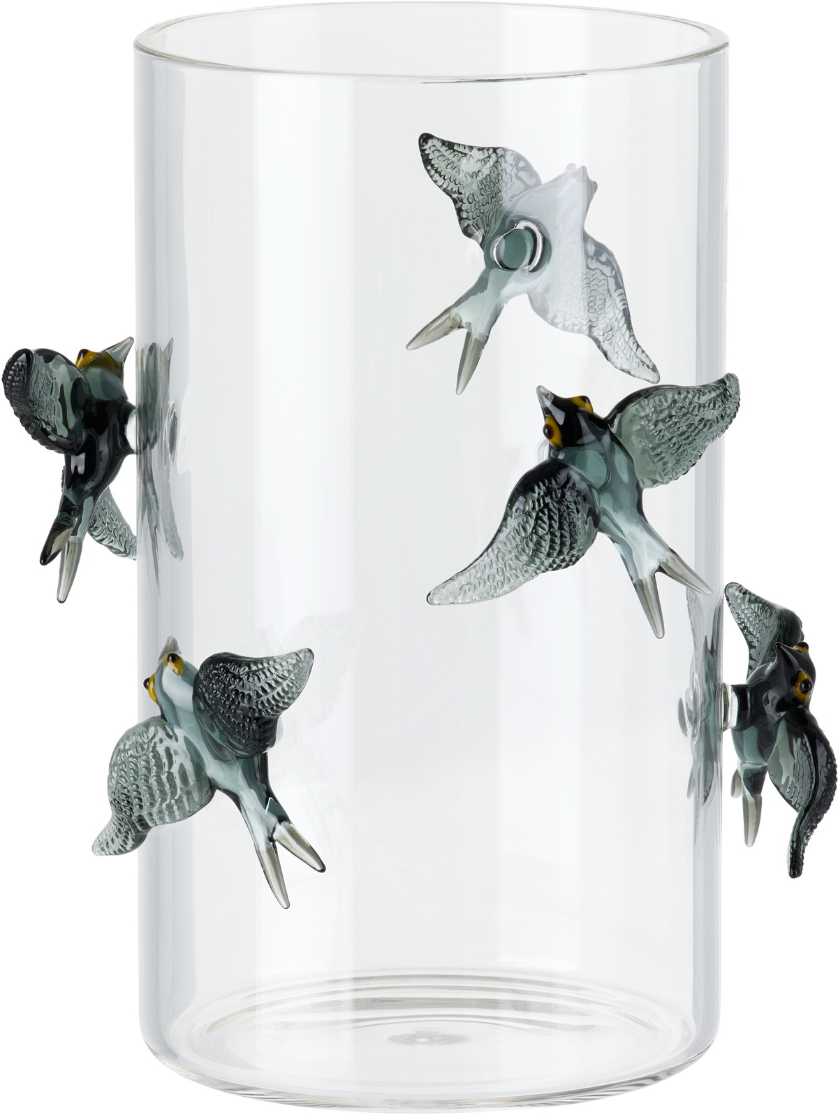 Maison Balzac Gray 'A Little Bird Told Me' Vase