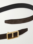 TOM FORD - Suede Belt - Brown