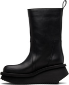 Rick Owens Black Low Factory Pull On Chelsea Boots